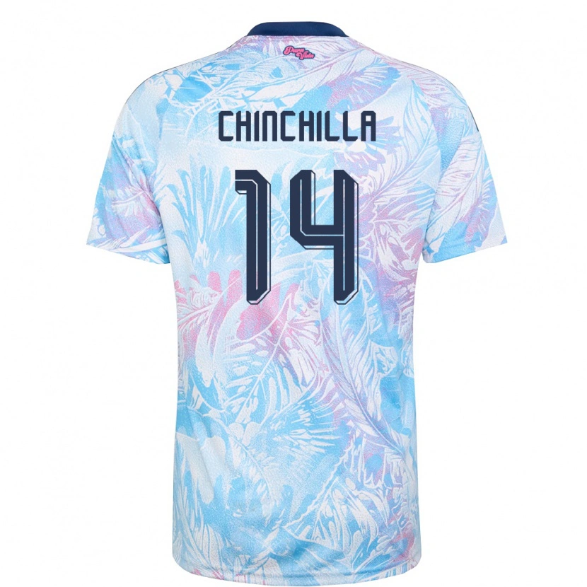 Danxen Dámské Kostarika Priscila Chinchilla #14 Nebeská Modrá Námořnická Růžová Daleko Hráčské Dresy 26-28 Dres