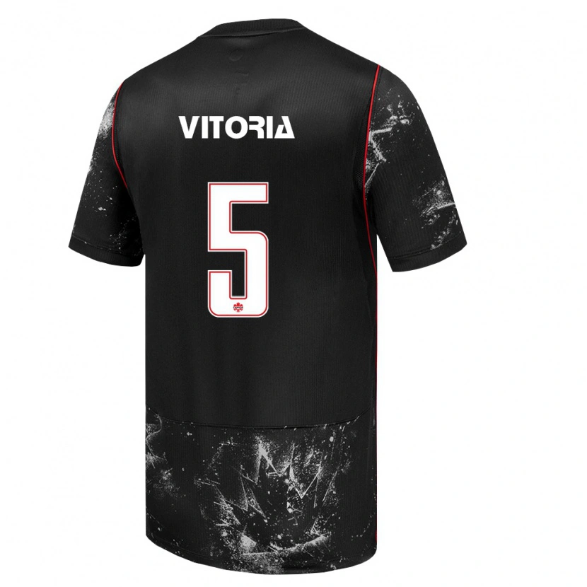 Danxen Dámské Kanada Steven Vitoria #5 Černá Bílá Červená Daleko Hráčské Dresy 26-28 Dres