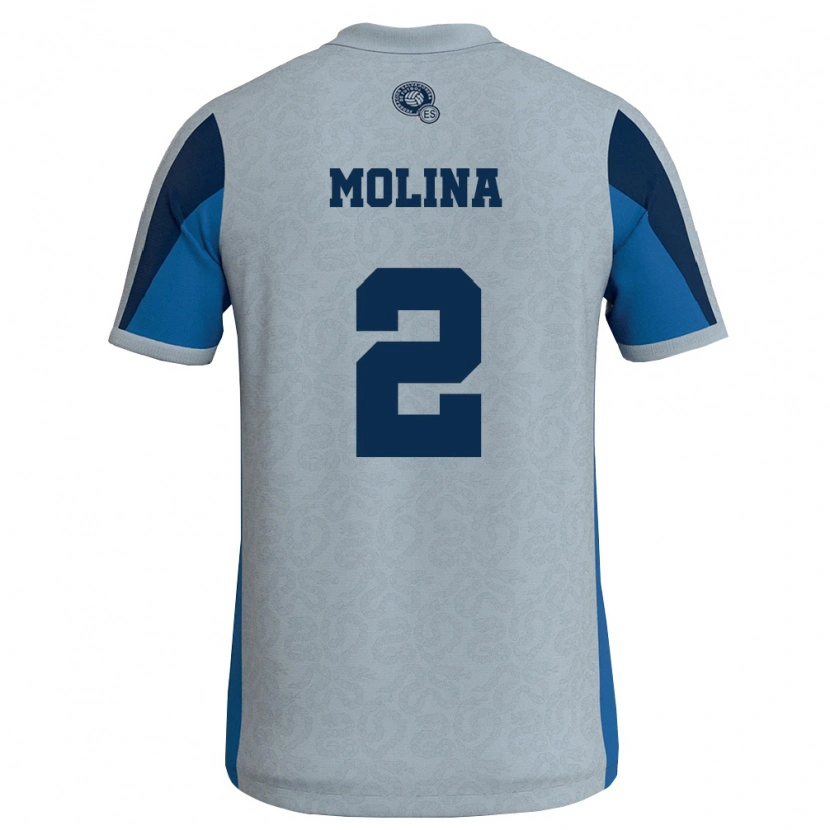 Danxen Dámské Salvador William Molina #2 Bílá Nebeská Modrá Daleko Hráčské Dresy 26-28 Dres