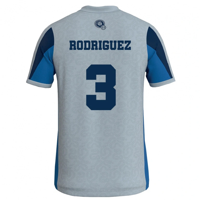 Danxen Dámské Salvador Ronald Rodríguez #3 Bílá Nebeská Modrá Daleko Hráčské Dresy 26-28 Dres