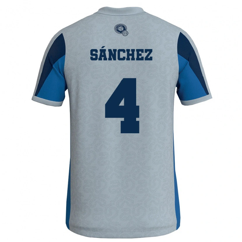 Danxen Dámské Salvador Piero Sánchez #4 Bílá Nebeská Modrá Daleko Hráčské Dresy 26-28 Dres