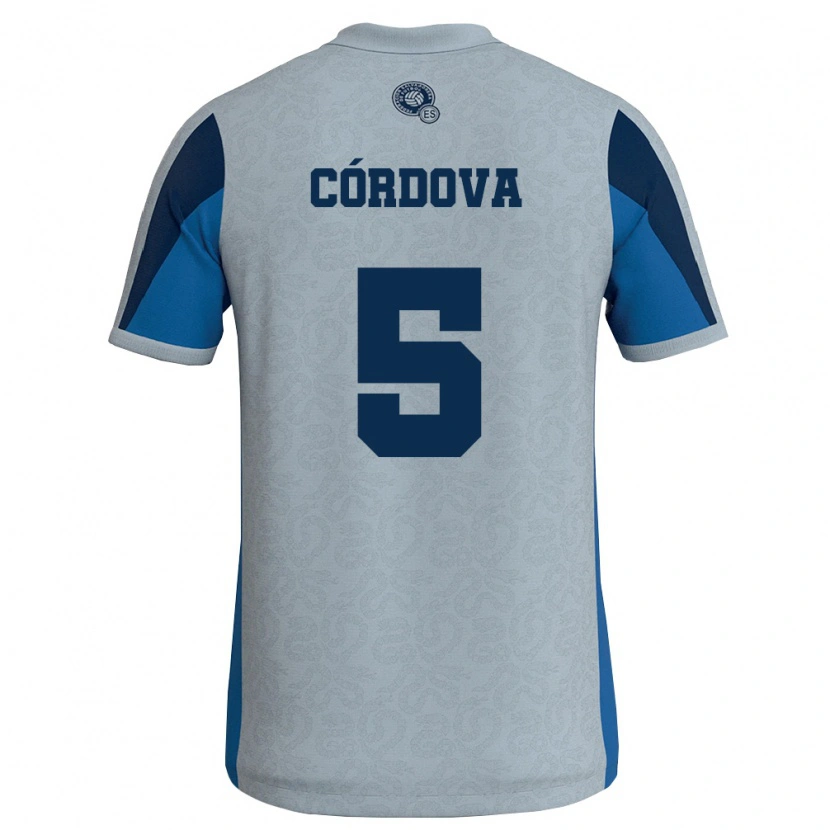 Danxen Dámské Salvador Edwin Córdova #5 Bílá Nebeská Modrá Daleko Hráčské Dresy 26-28 Dres