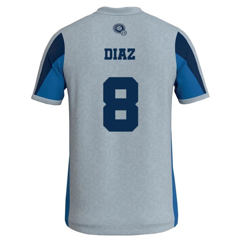 Danxen Dámské Salvador William Diaz #8 Bílá Nebeská Modrá Daleko Hráčské Dresy 26-28 Dres