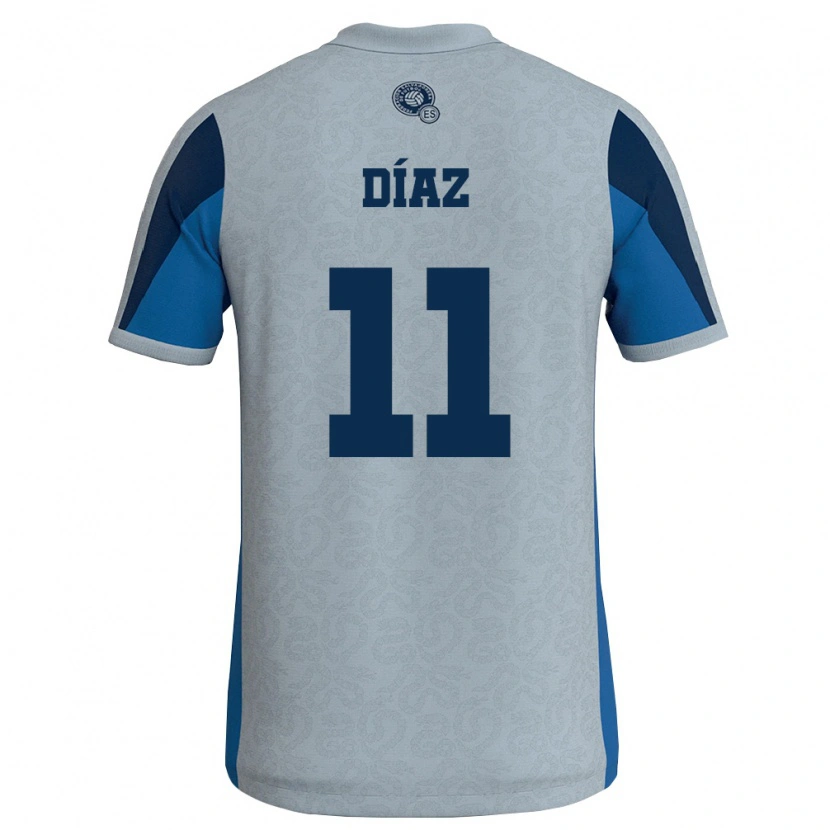 Danxen Dámské Salvador Nelson Díaz #11 Bílá Nebeská Modrá Daleko Hráčské Dresy 26-28 Dres