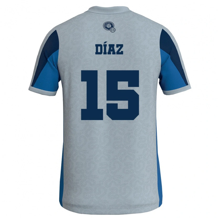 Danxen Dámské Salvador Hugo Díaz #15 Bílá Nebeská Modrá Daleko Hráčské Dresy 26-28 Dres