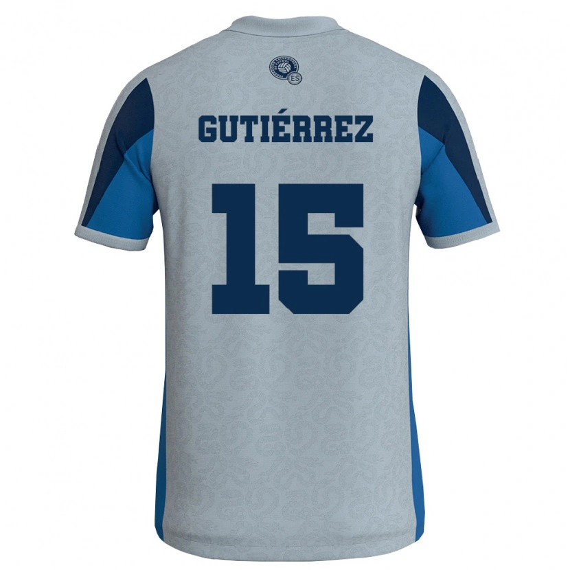 Danxen Dámské Salvador Danya Gutiérrez #15 Bílá Nebeská Modrá Daleko Hráčské Dresy 26-28 Dres