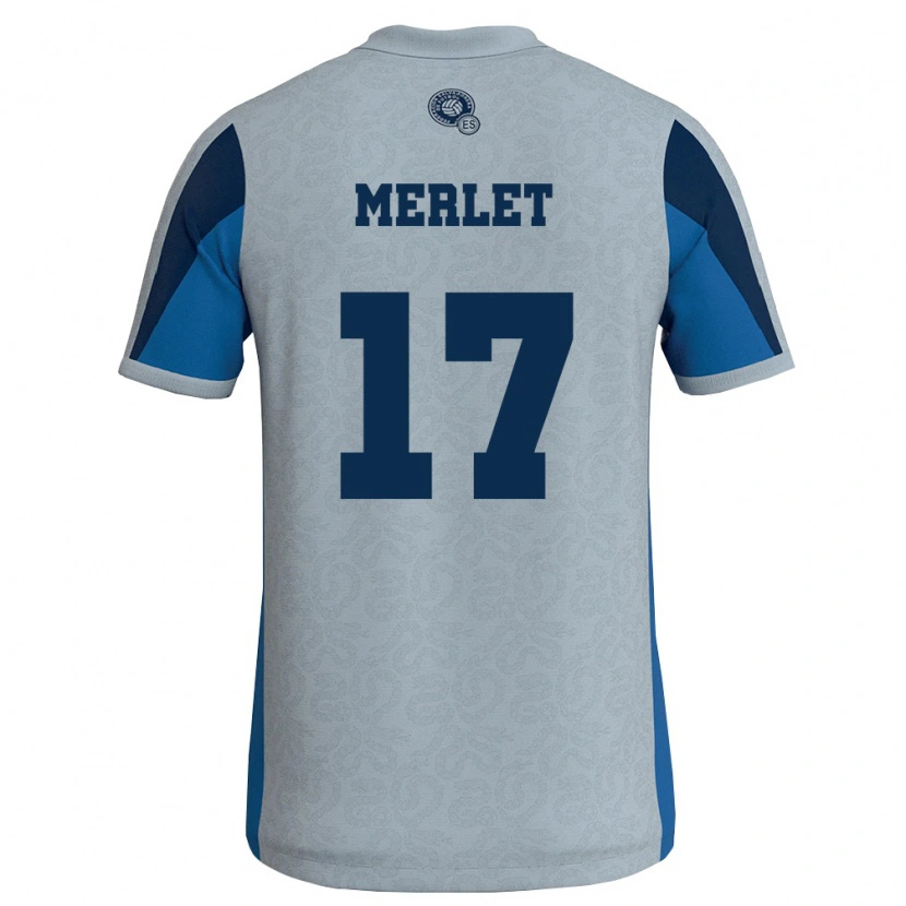 Danxen Dámské Salvador Santiago Merlet #17 Bílá Nebeská Modrá Daleko Hráčské Dresy 26-28 Dres