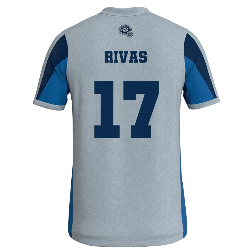 Danxen Dámské Salvador Eduardo Rivas #17 Bílá Nebeská Modrá Daleko Hráčské Dresy 26-28 Dres