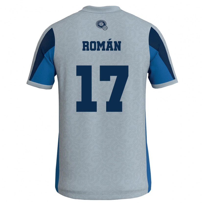 Danxen Dámské Salvador Kevin Román #17 Bílá Nebeská Modrá Daleko Hráčské Dresy 26-28 Dres