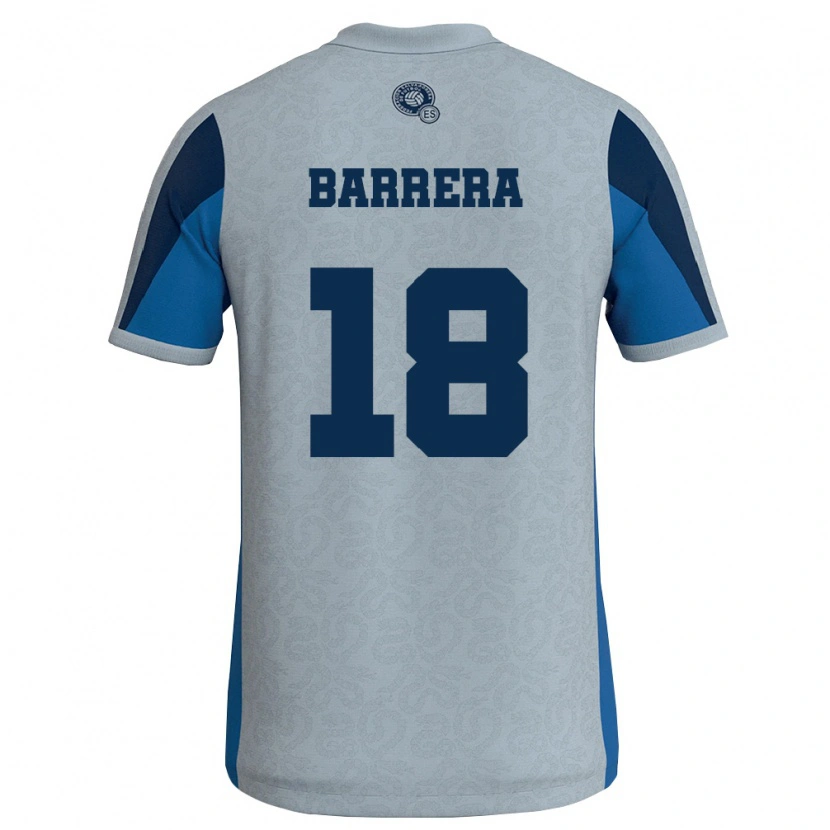 Danxen Dámské Salvador Geonathan Barrera #18 Bílá Nebeská Modrá Daleko Hráčské Dresy 26-28 Dres
