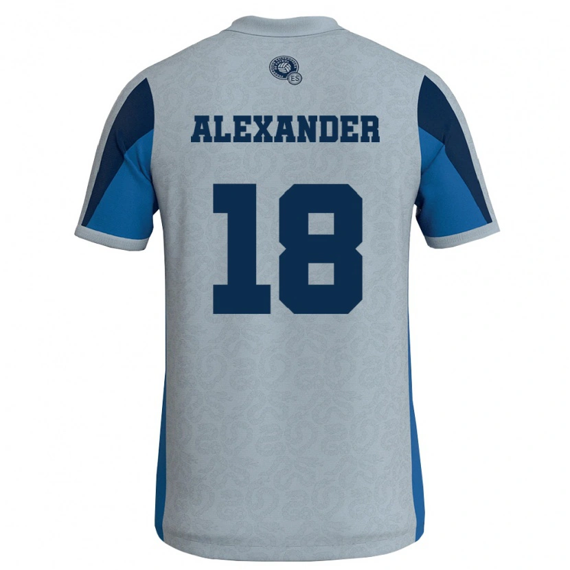 Danxen Dámské Salvador Alexander Aguilar #18 Bílá Nebeská Modrá Daleko Hráčské Dresy 26-28 Dres