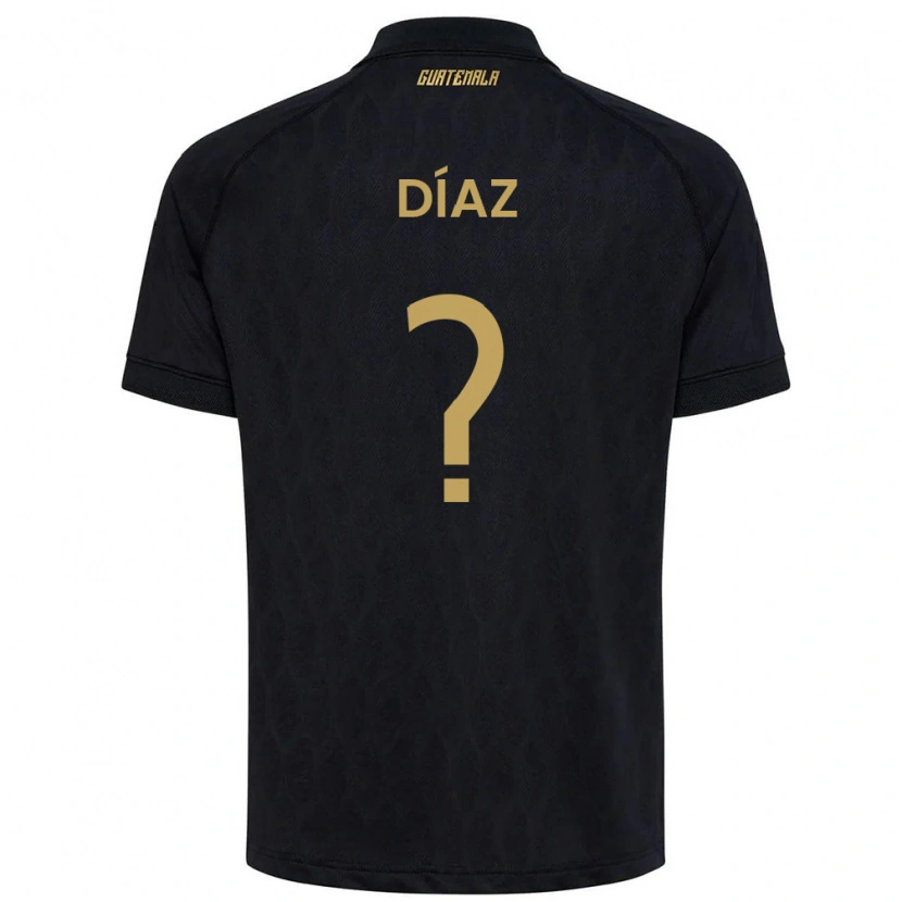 Danxen Dámské Guatemala Hendryck Díaz #0 Černá Nebeská Modrá Bílá Daleko Hráčské Dresy 26-28 Dres