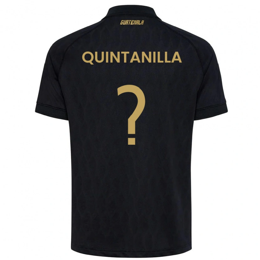 Danxen Dámské Guatemala Anayelli Quintanilla #0 Černá Nebeská Modrá Bílá Daleko Hráčské Dresy 26-28 Dres