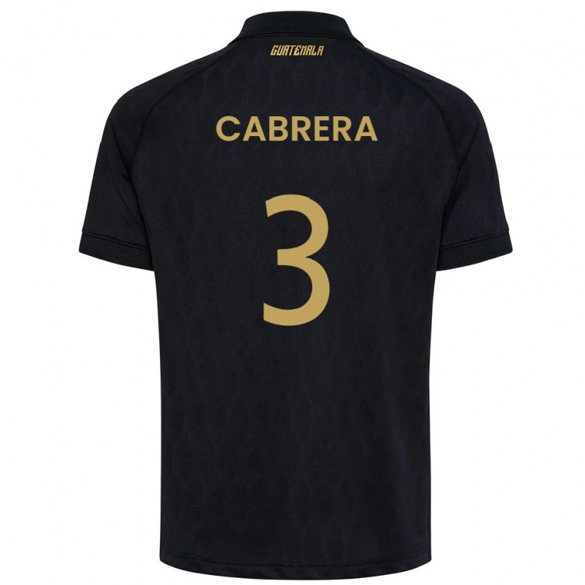 Danxen Dámské Guatemala Gabriel Cabrera #3 Černá Nebeská Modrá Bílá Daleko Hráčské Dresy 26-28 Dres