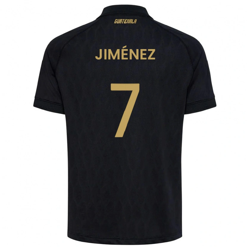 Danxen Dámské Guatemala Cristian Jiménez #7 Černá Nebeská Modrá Bílá Daleko Hráčské Dresy 26-28 Dres