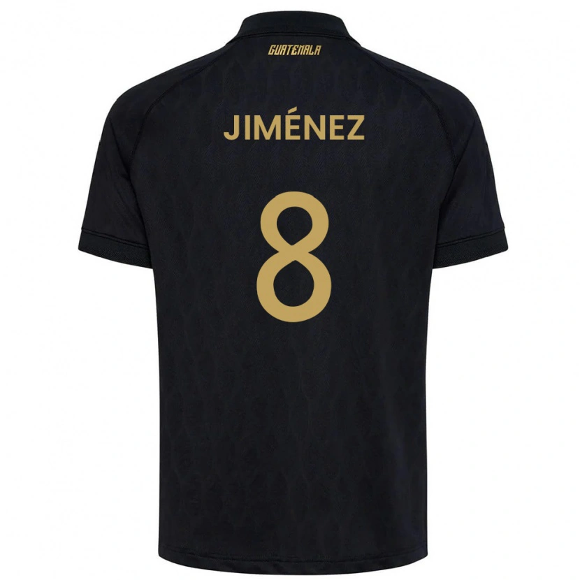 Danxen Dámské Guatemala Andoni Jiménez #8 Černá Nebeská Modrá Bílá Daleko Hráčské Dresy 26-28 Dres