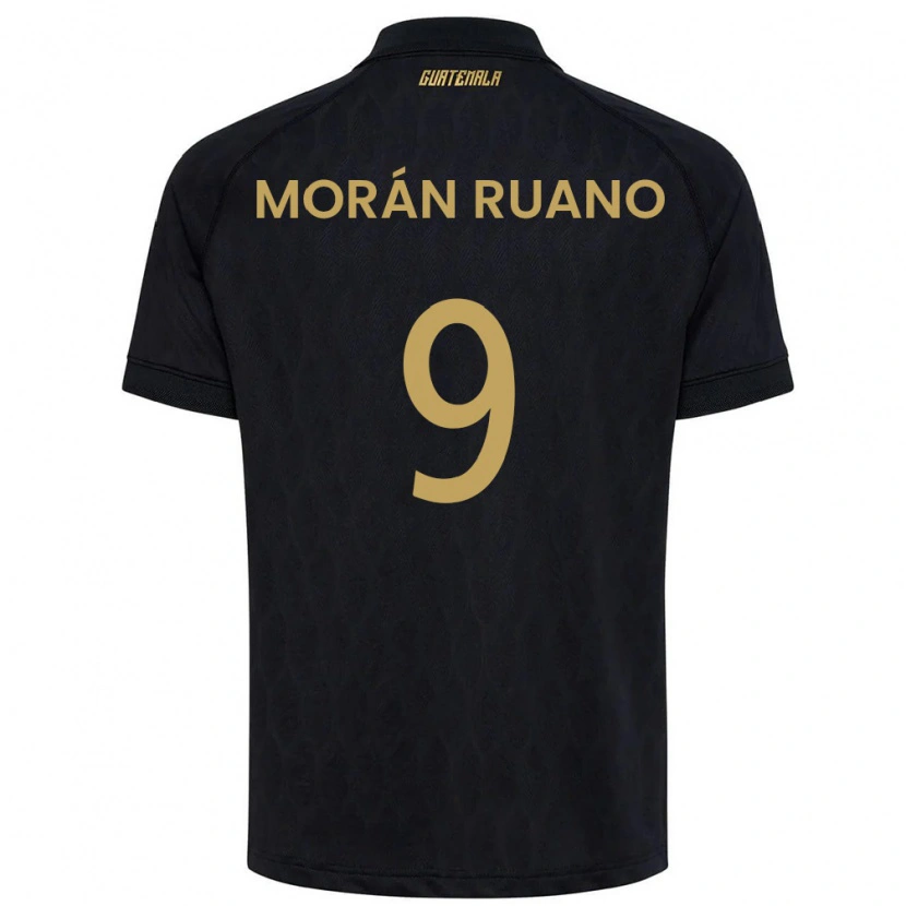 Danxen Dámské Guatemala Sebastian Morán Ruano #9 Černá Nebeská Modrá Bílá Daleko Hráčské Dresy 26-28 Dres