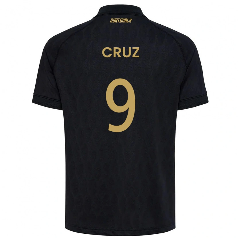 Danxen Dámské Guatemala Celsa Cruz #9 Černá Nebeská Modrá Bílá Daleko Hráčské Dresy 26-28 Dres