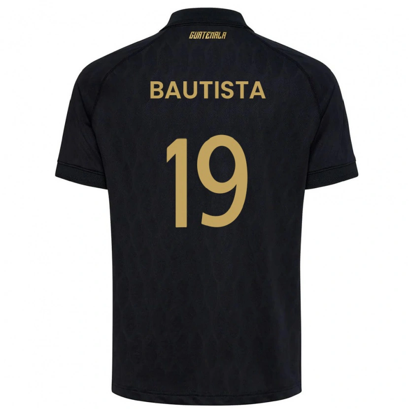 Danxen Dámské Guatemala Jorge Bautista #19 Černá Nebeská Modrá Bílá Daleko Hráčské Dresy 26-28 Dres
