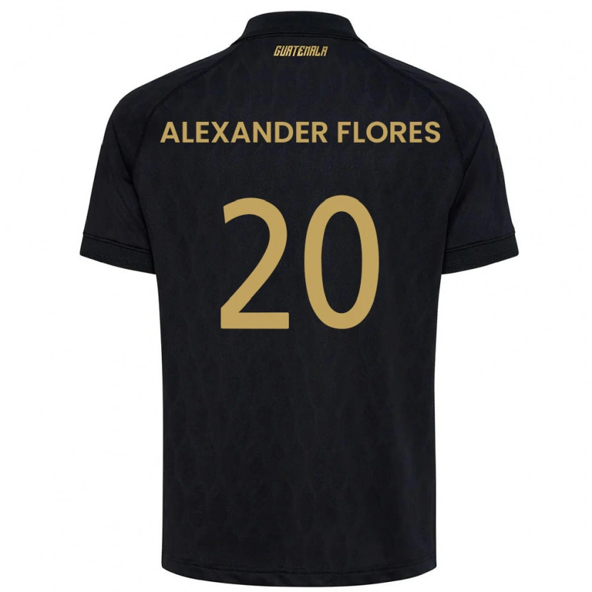 Danxen Dámské Guatemala Luis Alexander Flores #20 Černá Nebeská Modrá Bílá Daleko Hráčské Dresy 26-28 Dres