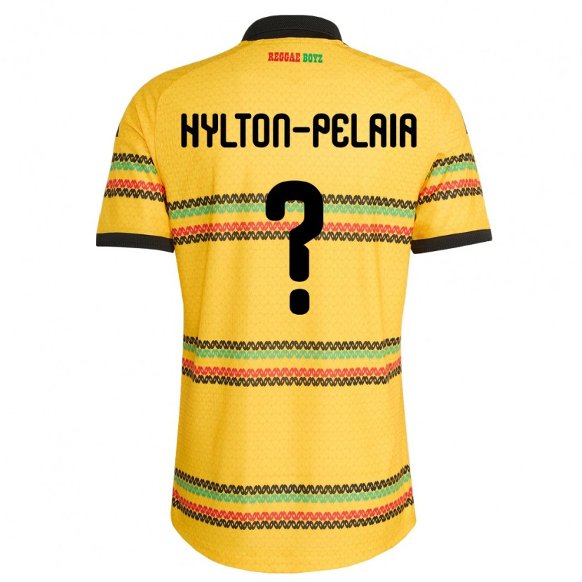 Danxen Dětské Jamajka Jayda Hylton-Pelaia #0 Žlutá Černá Zelená Domů Hráčské Dresy 26-28 Dres