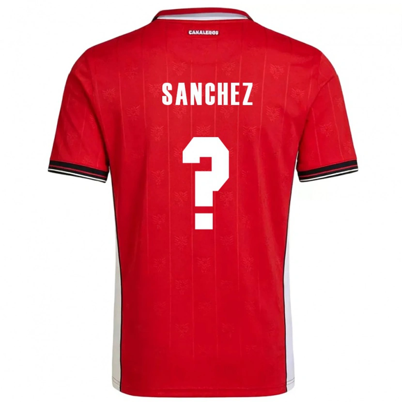 Danxen Dětské Panama Aimar Sánchez #0 Červená Hnědá Bílá Domů Hráčské Dresy 26-28 Dres