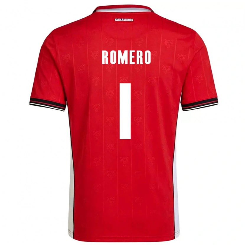 Danxen Dětské Panama Manuel Romero #1 Červená Hnědá Bílá Domů Hráčské Dresy 26-28 Dres