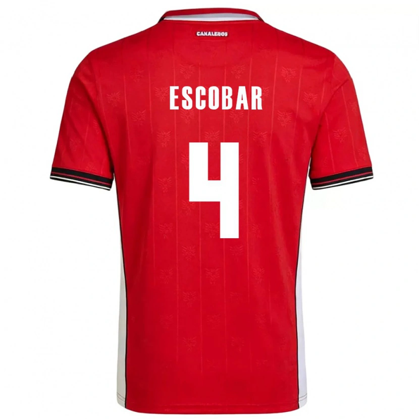 Danxen Dětské Panama Fidel Escobar #4 Červená Hnědá Bílá Domů Hráčské Dresy 26-28 Dres