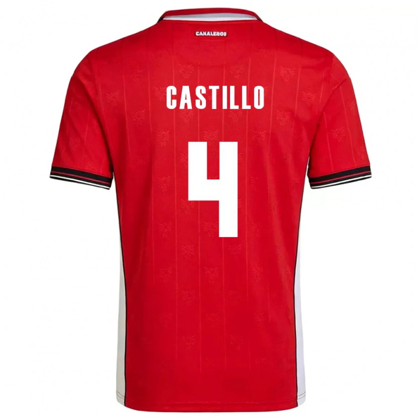 Danxen Dětské Panama Katherine Castillo #4 Červená Hnědá Bílá Domů Hráčské Dresy 26-28 Dres