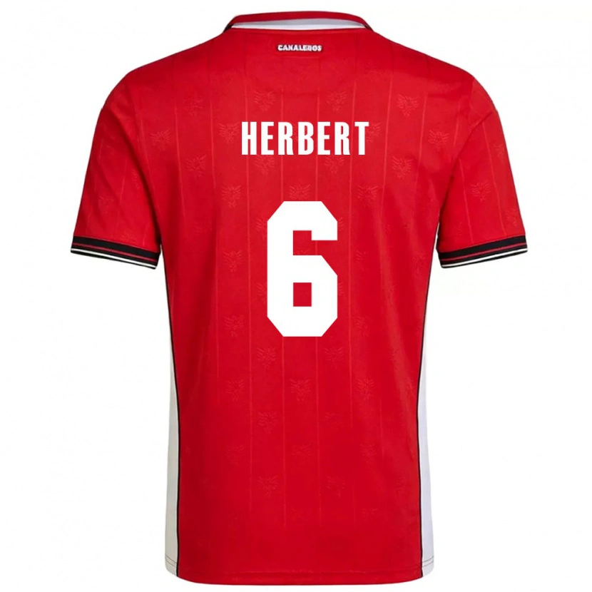 Danxen Dětské Panama Giovany Herbert #6 Červená Hnědá Bílá Domů Hráčské Dresy 26-28 Dres