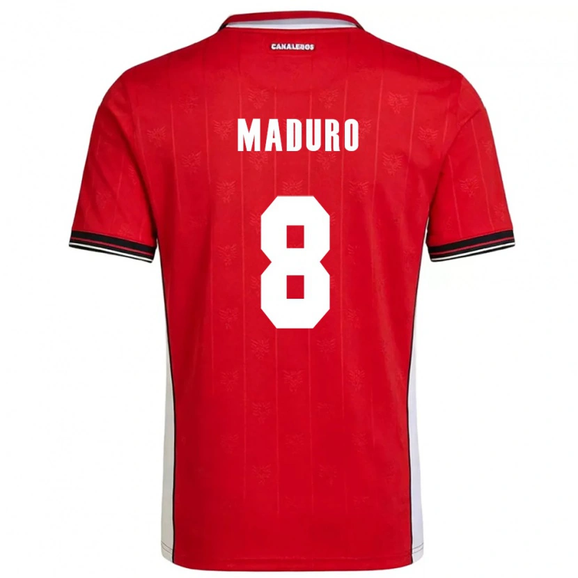 Danxen Dětské Panama Alfredo Maduro #8 Červená Hnědá Bílá Domů Hráčské Dresy 26-28 Dres