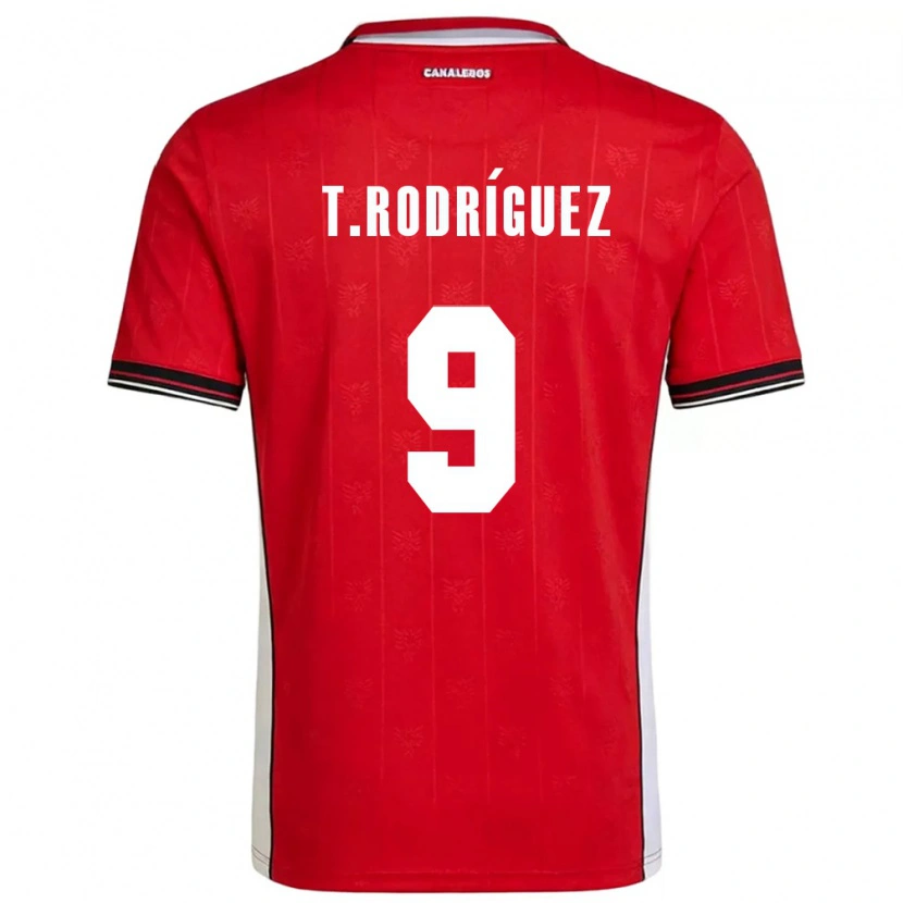 Danxen Dětské Panama Tomás Rodríguez #9 Červená Hnědá Bílá Domů Hráčské Dresy 26-28 Dres