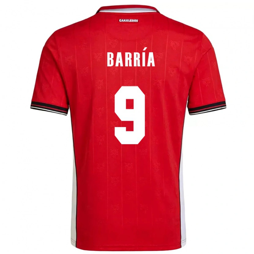 Danxen Dětské Panama Kadir Barría #9 Červená Hnědá Bílá Domů Hráčské Dresy 26-28 Dres