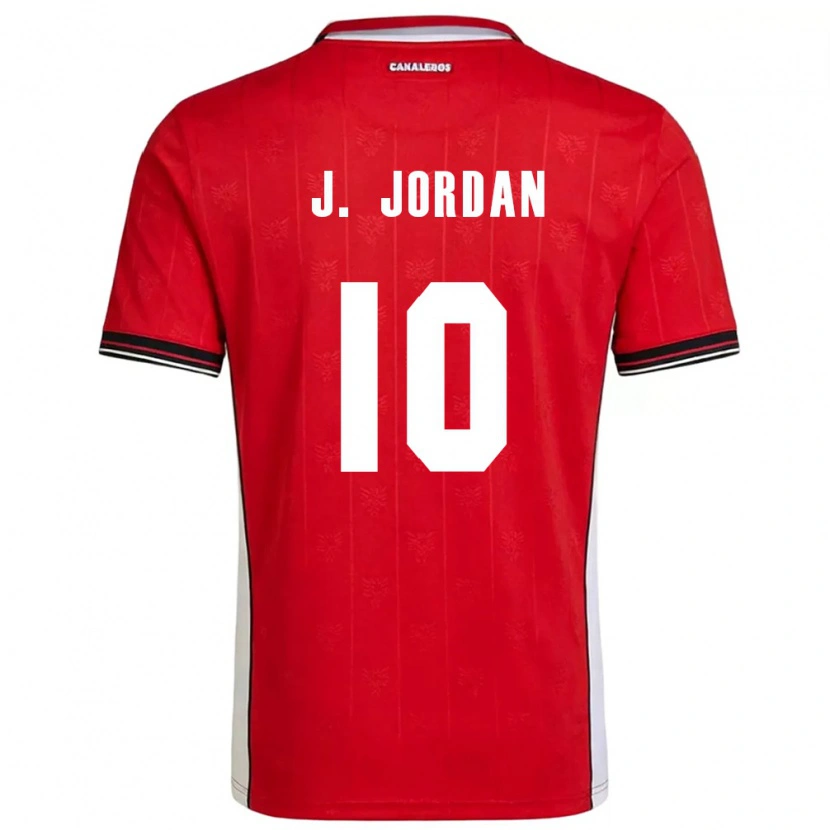 Danxen Dětské Panama Jasio Jordan #10 Červená Hnědá Bílá Domů Hráčské Dresy 26-28 Dres