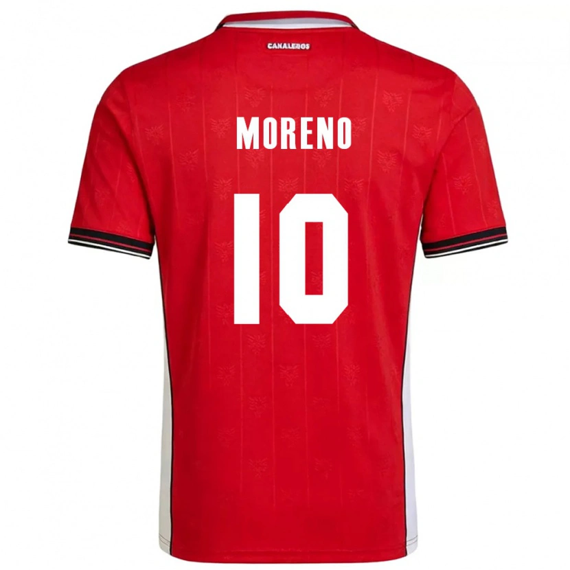 Danxen Dětské Panama Éric Moreno #10 Červená Hnědá Bílá Domů Hráčské Dresy 26-28 Dres