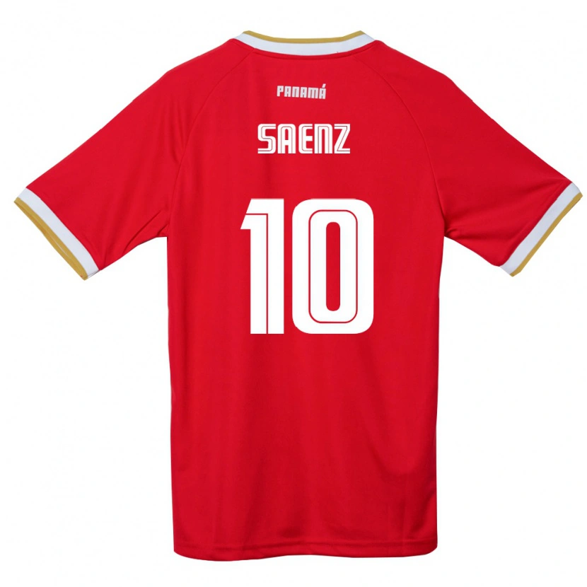 Danxen Dětské Panama Gloria Sáenz #10 Červená Hnědá Bílá Domů Hráčské Dresy 26-28 Dres