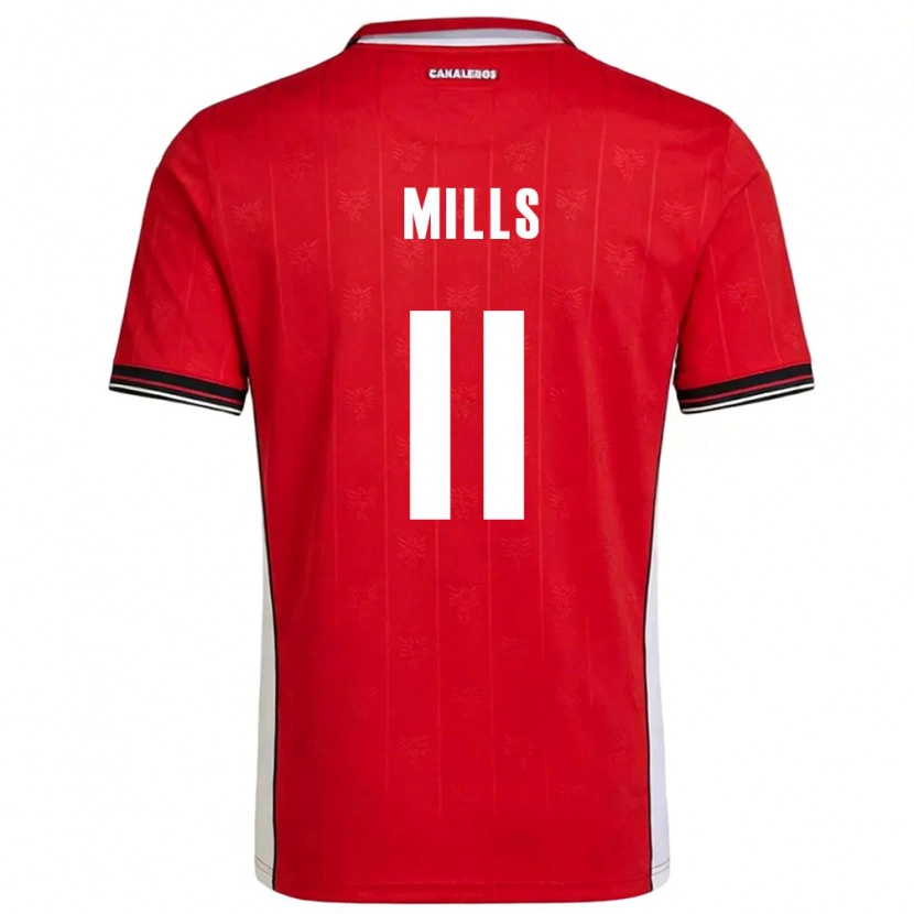 Danxen Dětské Panama Natalia Mills #11 Červená Hnědá Bílá Domů Hráčské Dresy 26-28 Dres