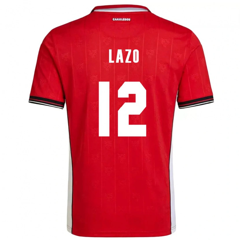 Danxen Dětské Panama Luis Lazo #12 Červená Hnědá Bílá Domů Hráčské Dresy 26-28 Dres