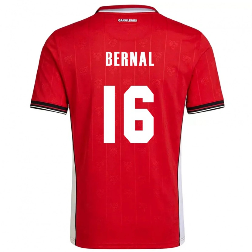 Danxen Dětské Panama José Bernal #16 Červená Hnědá Bílá Domů Hráčské Dresy 26-28 Dres