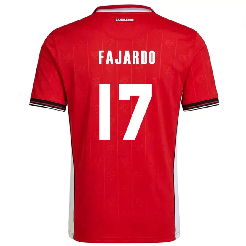 Danxen Dětské Panama José Fajardo #17 Červená Hnědá Bílá Domů Hráčské Dresy 26-28 Dres