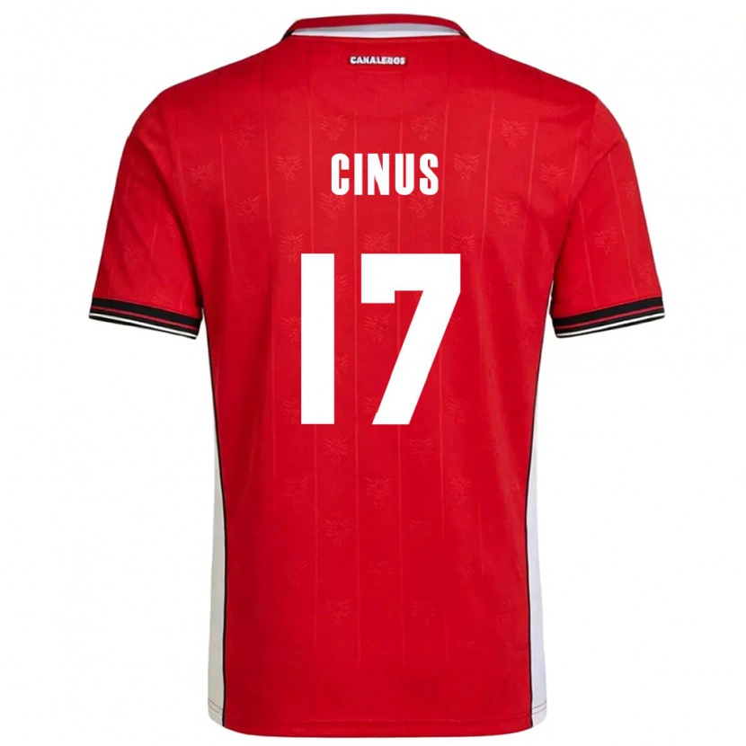Danxen Dětské Panama Dilan Cinus #17 Červená Hnědá Bílá Domů Hráčské Dresy 26-28 Dres