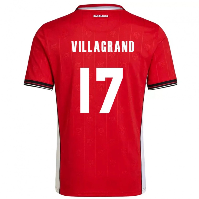 Danxen Dětské Panama Gabriela Villagrand #17 Červená Hnědá Bílá Domů Hráčské Dresy 26-28 Dres