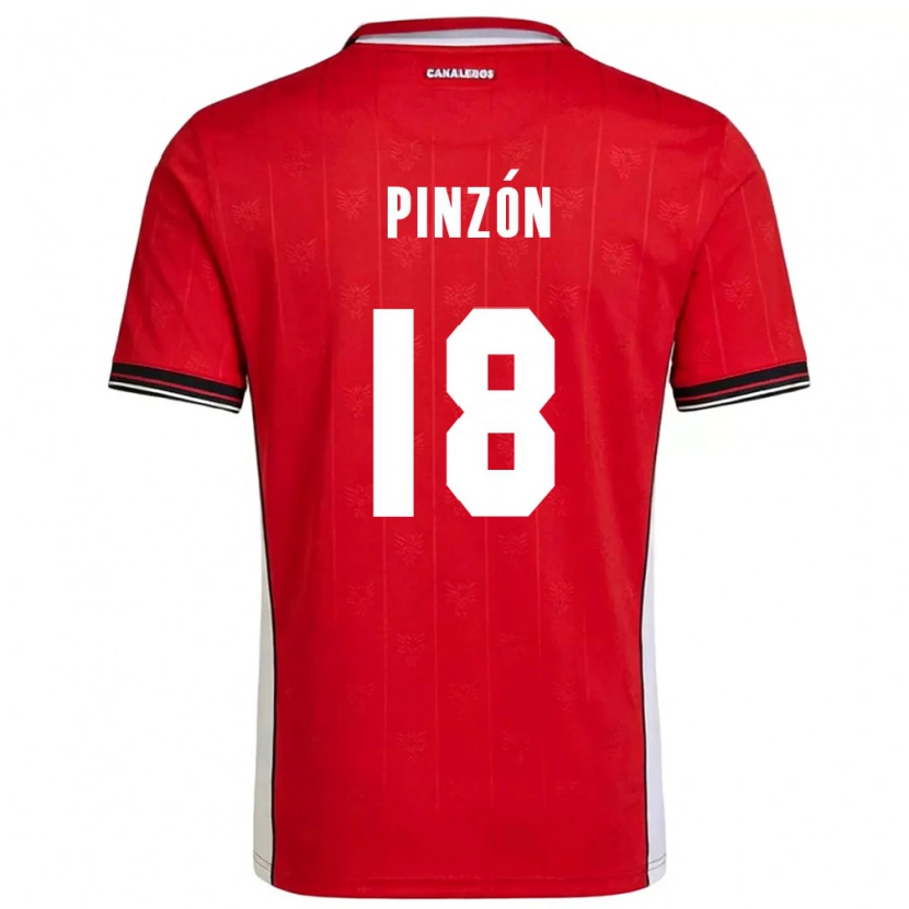 Danxen Dětské Panama Oliver Pinzón #18 Červená Hnědá Bílá Domů Hráčské Dresy 26-28 Dres
