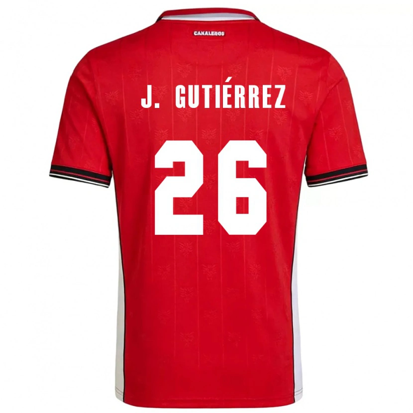 Danxen Dětské Panama Jorge Gutiérrez #26 Červená Hnědá Bílá Domů Hráčské Dresy 26-28 Dres