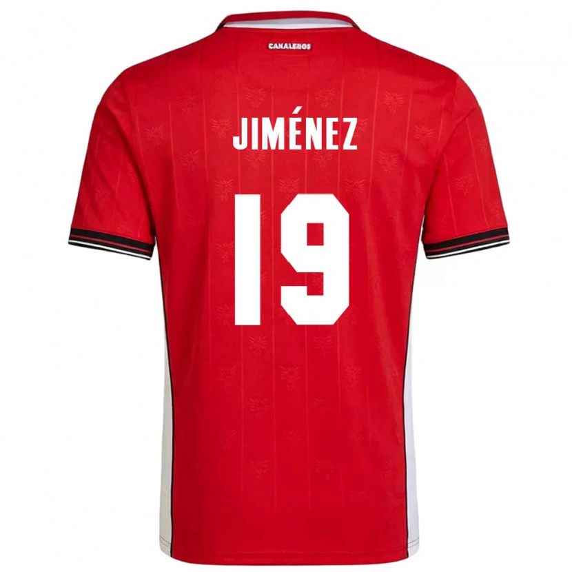 Danxen Dětské Panama Mijahir Jiménez #19 Červená Hnědá Bílá Domů Hráčské Dresy 26-28 Dres