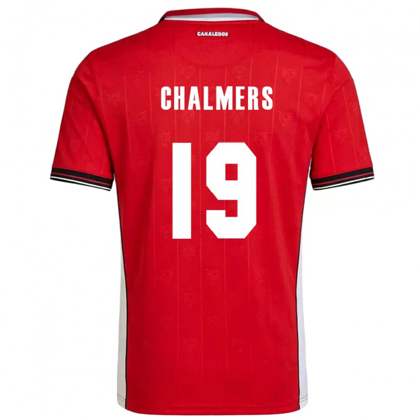 Danxen Dětské Panama Thiago Chalmers #19 Červená Hnědá Bílá Domů Hráčské Dresy 26-28 Dres