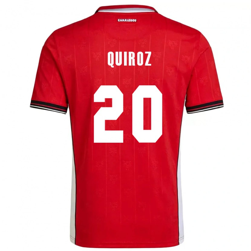 Danxen Dětské Panama Gabriel Quiroz #20 Červená Hnědá Bílá Domů Hráčské Dresy 26-28 Dres