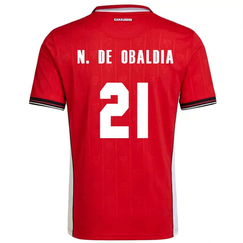 Danxen Dětské Panama Nicole De Obaldía #21 Červená Hnědá Bílá Domů Hráčské Dresy 26-28 Dres