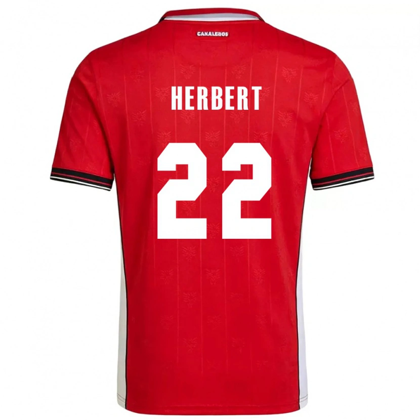 Danxen Dětské Panama Antony Herbert #22 Červená Hnědá Bílá Domů Hráčské Dresy 26-28 Dres