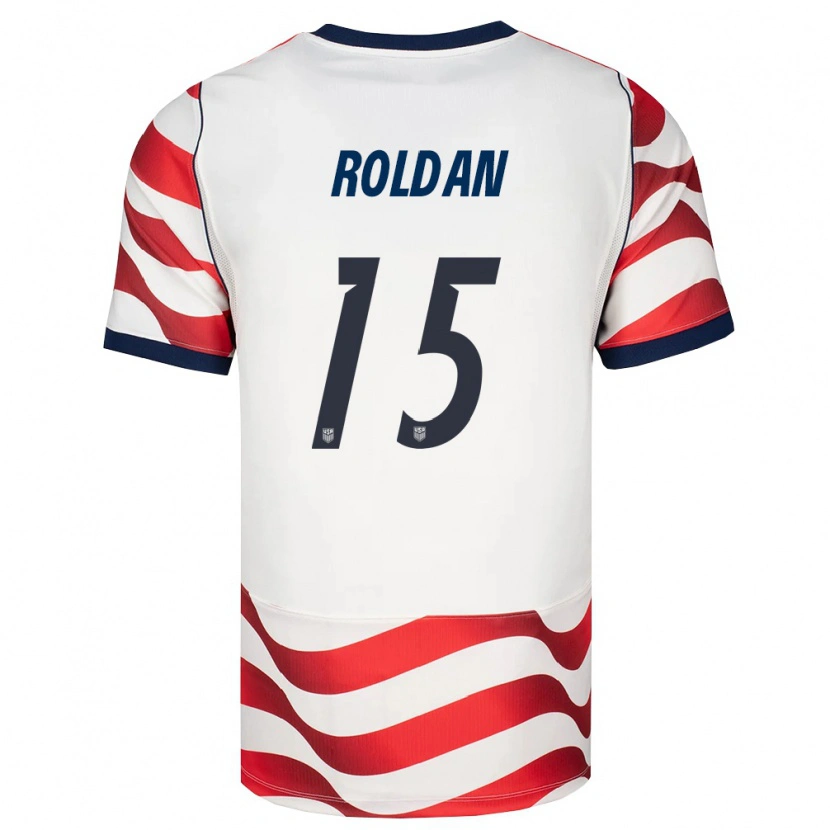 Danxen Dětské Spojené Státy Americké Cristian Roldán #15 Červená Bílá Černá Domů Hráčské Dresy 26-28 Dres
